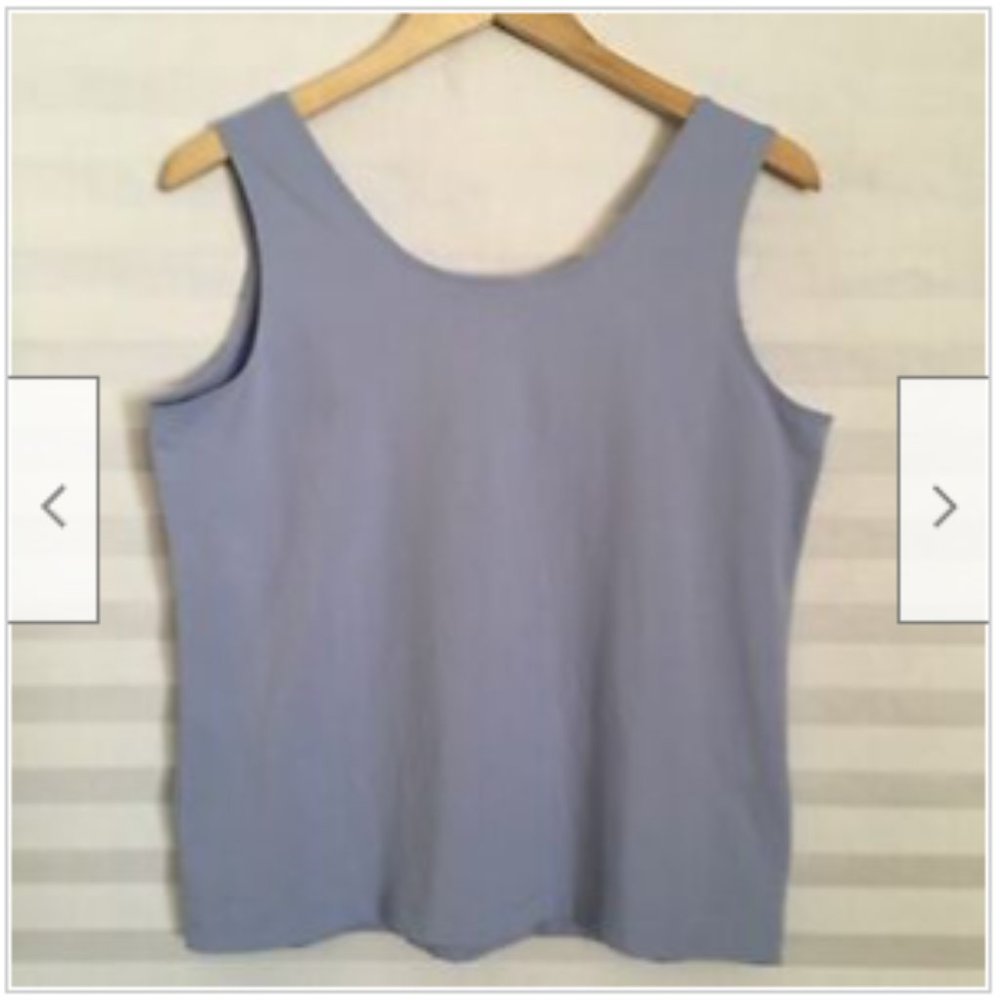 Chico's Tank Top Shirt Baby Blue Sleeveless Scoop Neck - Picture 2 of 6